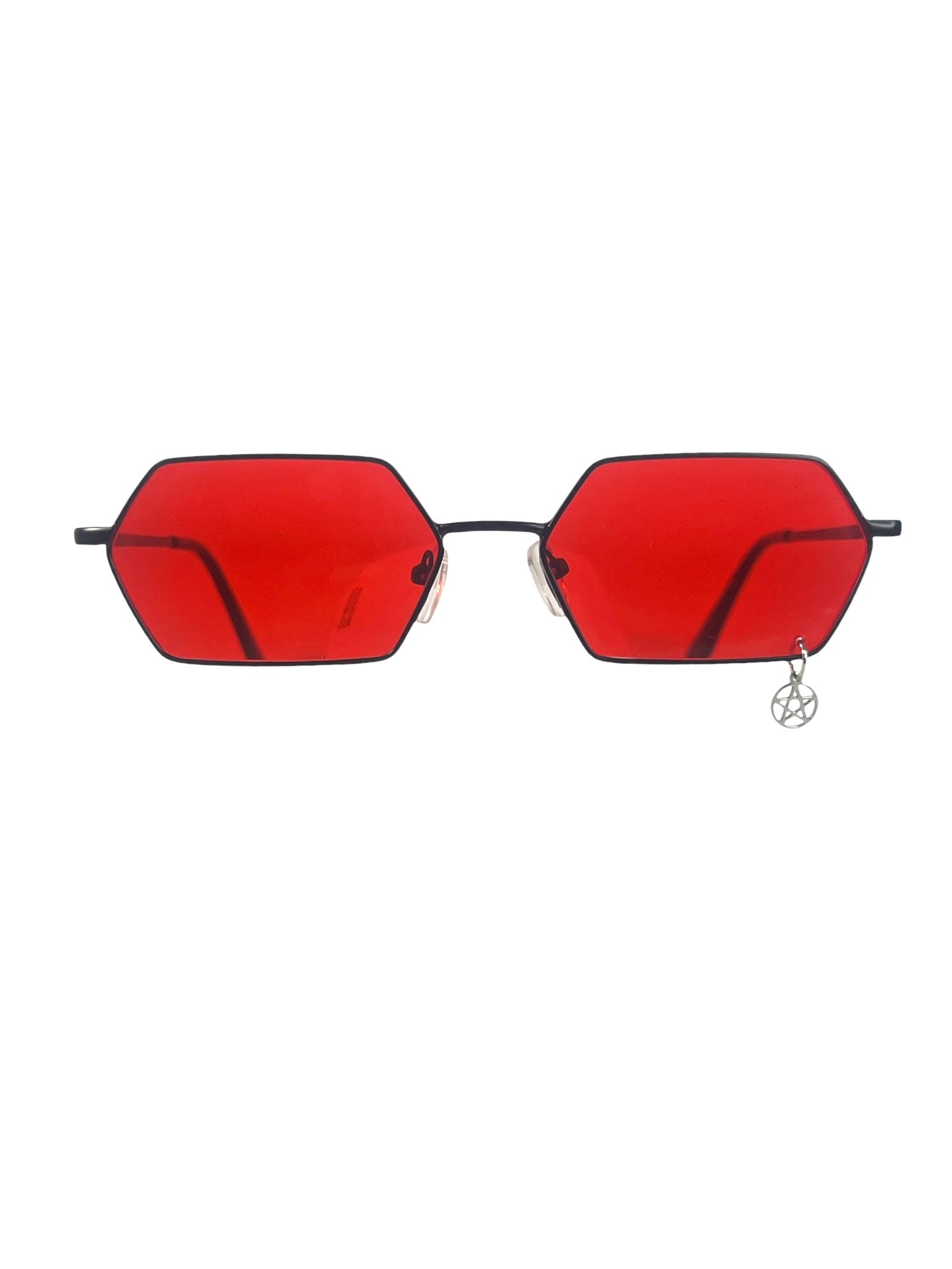 Red Sunglasses with Wicca Pentagram