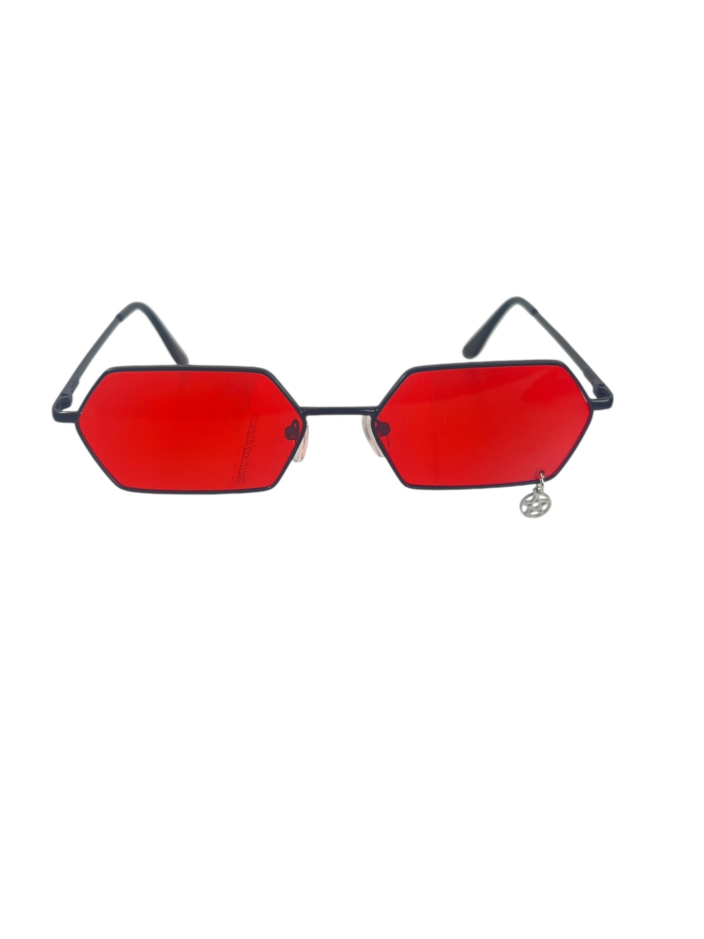 Red Sunglasses with Wicca Pentagram