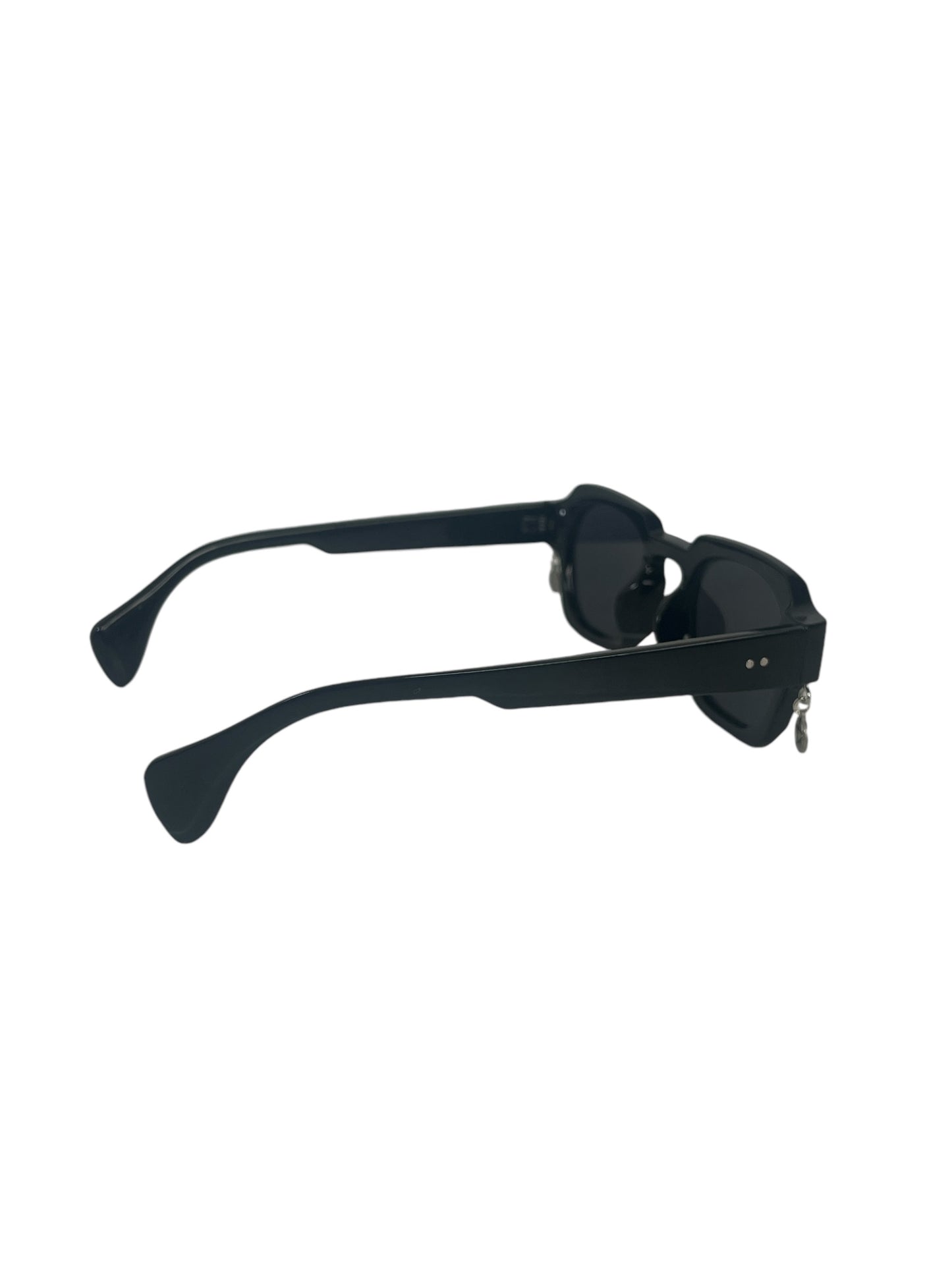 Wide Rectangle Sunglasses With Two Wicca Pentagrams